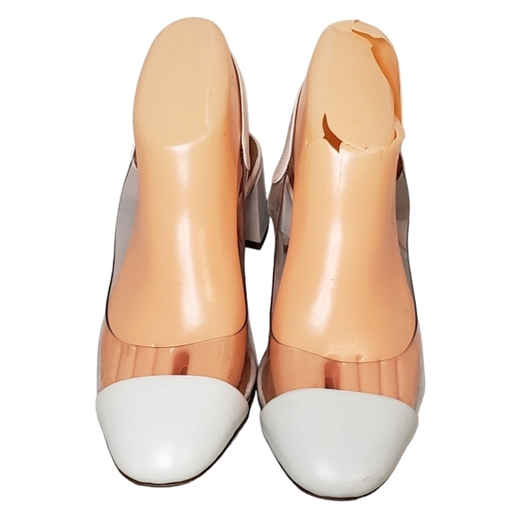 Aquazzura OPTIC 50 LEATHER-TRIMMED PUMPS IN WHITE SZ 36 - Picture 2 of 12